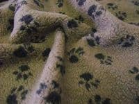 Faux Fur SHERPA FLEECE Sheepskin Fabric Material - MUSHROOM PAWS
